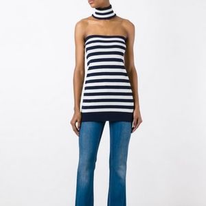 Striped Cashmere Tube Top & Collar (Michael Kors)